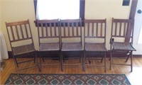 Folding Chairs - Wood w/Slatted Backs