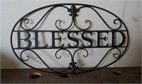 Metal Blessed Sign