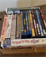 Box of VHS & DVDs
