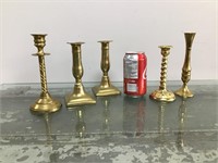 Brass candle stick lot