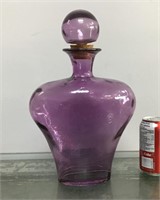 XL purple glass decanter