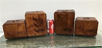 Baribocraft wooden kitchen canisters