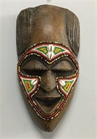 Bead & shell African mask