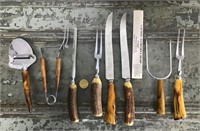 Carving & serving cuttlery lot