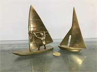 Brass Sailboat & Surfer