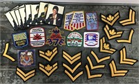 Lot of sewn-on patches