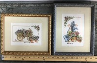 Pair of needlepoint pictures