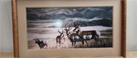 Chester Fields Lithograph of Antelope