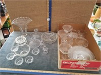 CANDLEWICK GLASS- BOWLS, GOBLETS & CANDLE HOLDERS