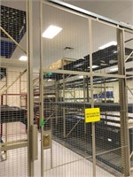 Sliding Gate w/2 Sets of Pallet Racking w/Contents