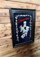 Vintage Framed Olympia Beer Mirrored Bar Sign