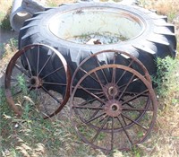 Tractor Tires, Iron Wheels