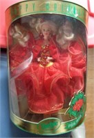 Happy Holiday barbie (1993) Red sparkle dress w/pi