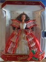 Happy Holiday Barbie (Brunette) (1997) Red & White