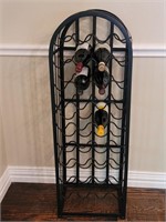 Bronze-Tone Metal Arched 34-Bottle Wine Rack, 2/2