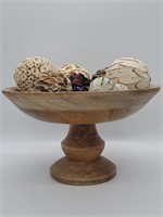Wood Compote with Decor