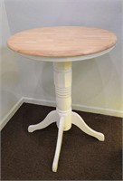 Round Wood top bar height table