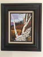 Framed B Weaver Painting 20x17