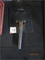 Steel framed floor mounted bar bell exercise plate