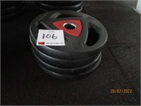 4 x Ziva 15kg free weights