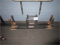 2 Iron edge free wight lift bars, 2 x floor racks
