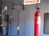 Boxing zone comprising Jim Bradley punching bag