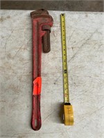 Rigid 24” pipe wrench