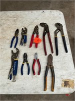 9- assorted pliers