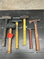 6- sledge and various hammers