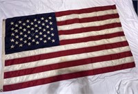 American flag 58 inches by 34 inches. 50 stars