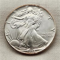 1986 Silver Am Eagle Dollar