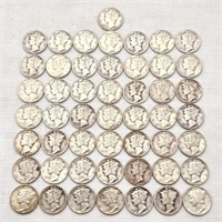 50 Mercury Head Silver Dimes