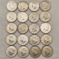20 Kennedy Silver Halves 1967-69
