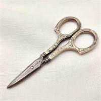 Sterling Hdl Vtg Sewing Scissors