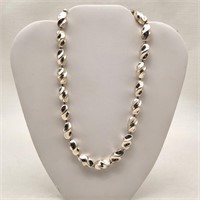 Sterl Chunky Bead Necklace