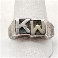 Sterling Initial Ring