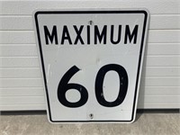 Sign- Maximum 60