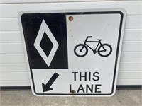 Sign- bike lane