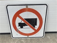 Sign- No trucks