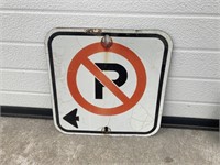 Sign- no parking left
