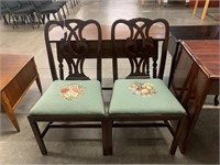 2 VINTAGE NEEDLEPOINT CHAIRS