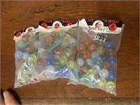 3 BAGS OF MARBLE KING GLASS MARBLES