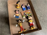 VINTAGE MICKEY MOUSE TOYS- WALLET, CARS, FIGURES