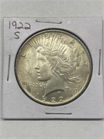 1922-S Silver Peace Dollar