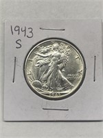 1943-S Silver Walking Liberty Half Dollar