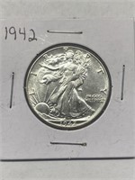 1942 Silver Walking Liberty Half Dollar