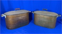 VINTAGE COPPER TUBS & LIDS