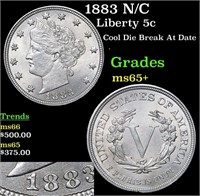 1883 N/C Liberty Nickel 5c Grades GEM+ Unc