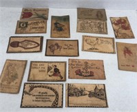 Leather post cards, Early 1900's