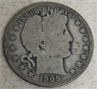 1909 silver Half dollar